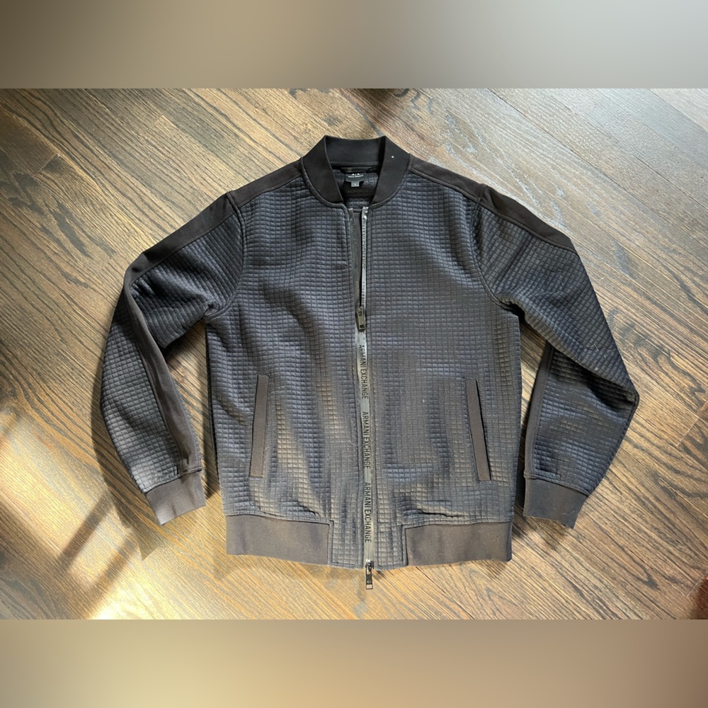 Armani Exchange Men’s Black Full Zipper Sweatshirt Size S Style #6HZMAE ZJ8DZ
